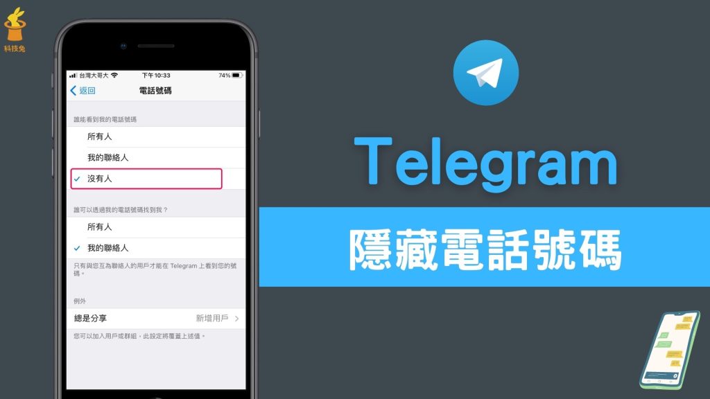 Telegram隐藏手机号教程